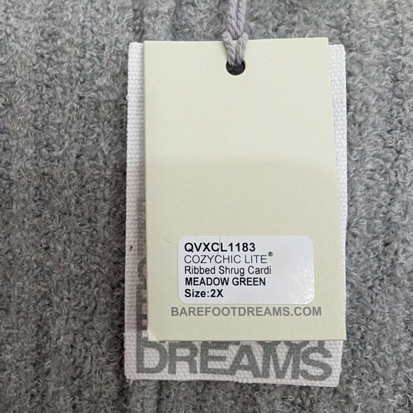 NEW ..Barefoot dreams Cozy Chic Shrug  in Meadow Green .. Size 2X - Picture 5 of 10